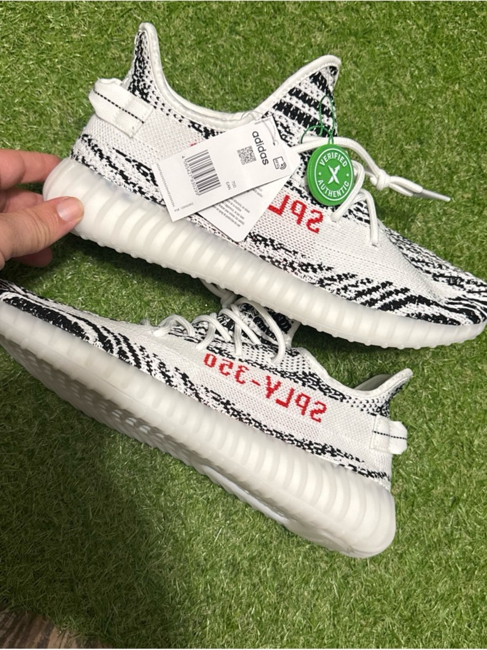 adidas Yeezy Boost 350 V2 Zebra White Black with Red Accents